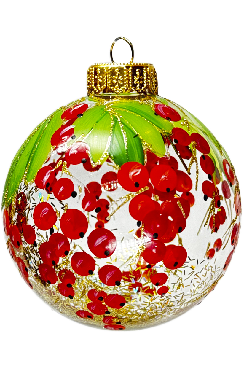 Елочный шар Ягодки-4 Красная смородина КУ-80-234111